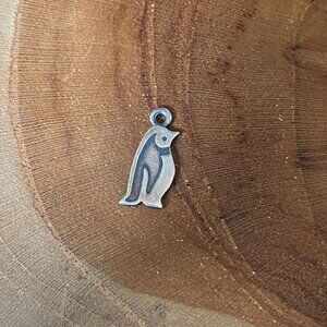 RETIRED James Avery Flat Penguin Charm, Sterling Silver